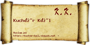 Kuchár Kál névjegykártya
